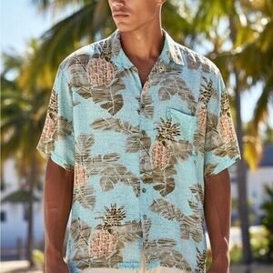 Cooke Street Men’s Hawaiian Shirt Made in USA Size Large